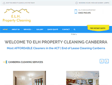 Tablet Screenshot of elhpropertycleaning.com.au